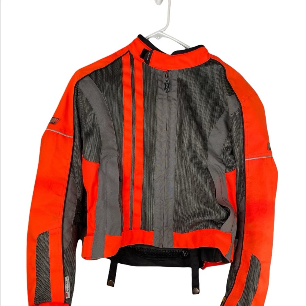 Olympia Moto Sports Motorcycle Protective Padded Jacket M Medium Orange. - Picture 2 of 13